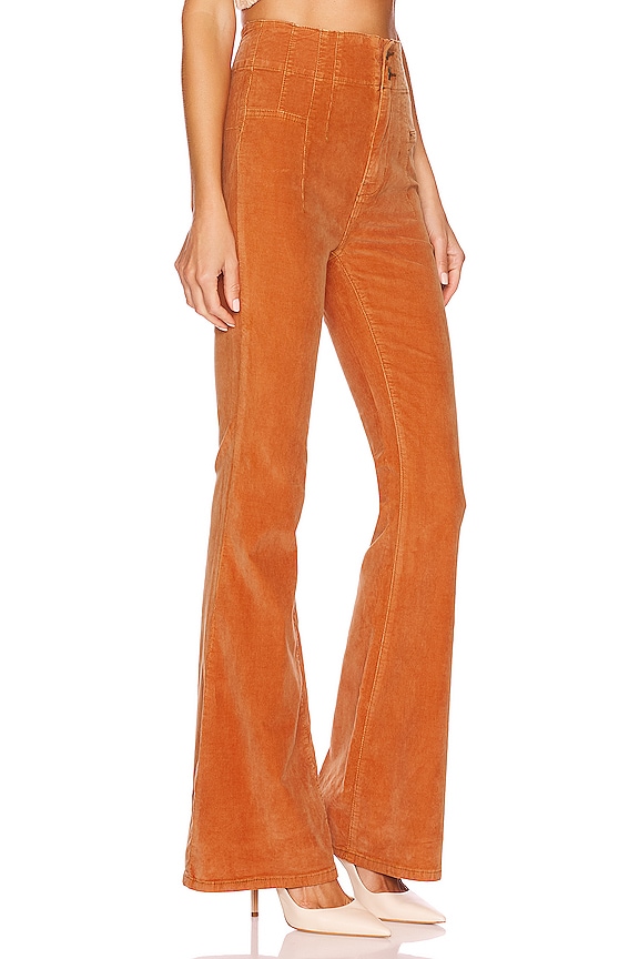 view 2 of 4 x We The Free Jayde Cord Flare in Cognac