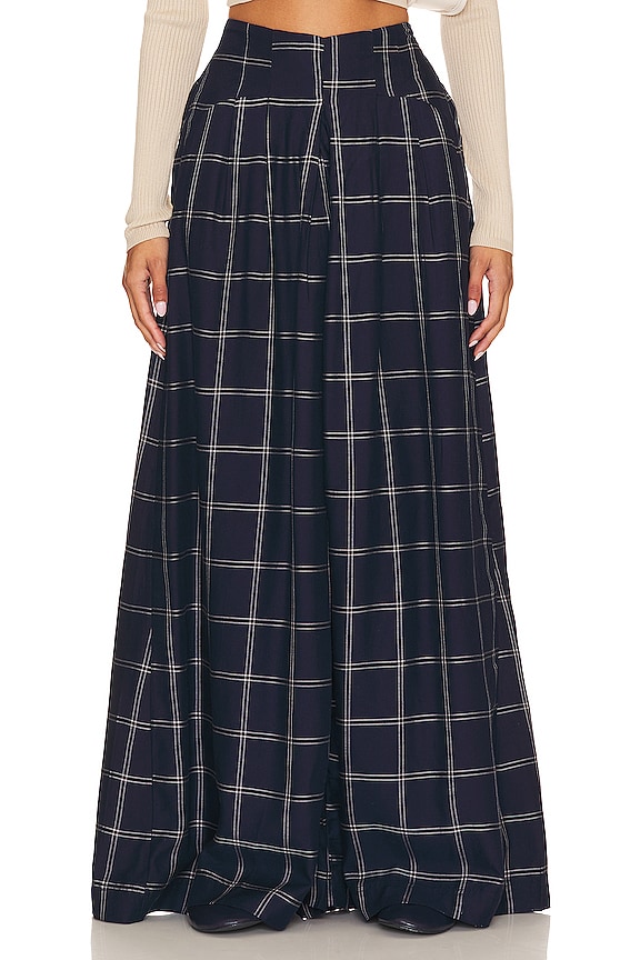 Free People Dance At Dusk Wide Leg Pant in Navy Combo | REVOLVE