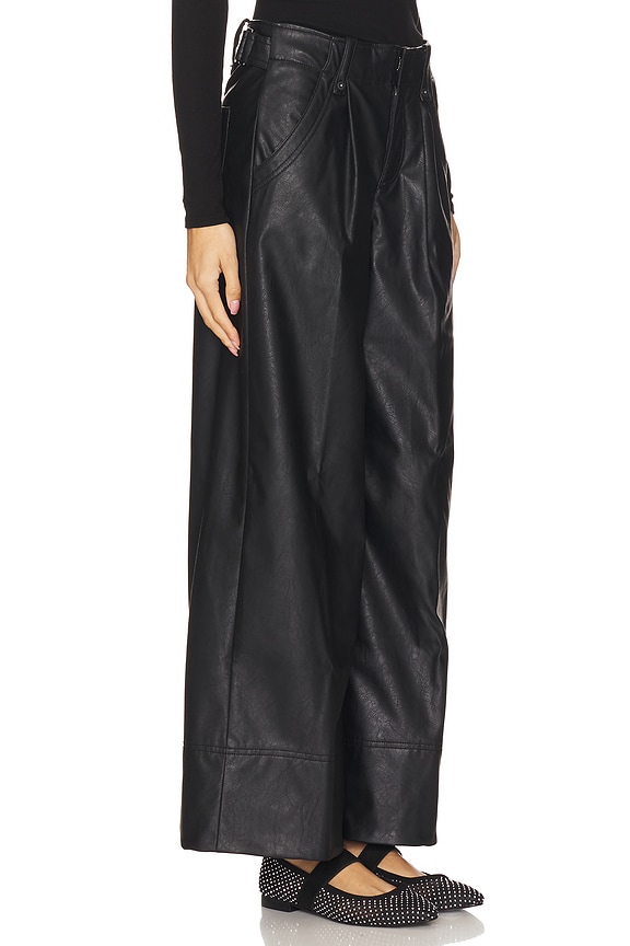 view 2 of 6 x REVOLVE Afton Faux Leather Trouser in Black
