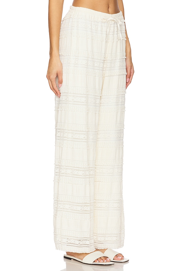 view 2 of 6 Aiden Lace Pant in White
