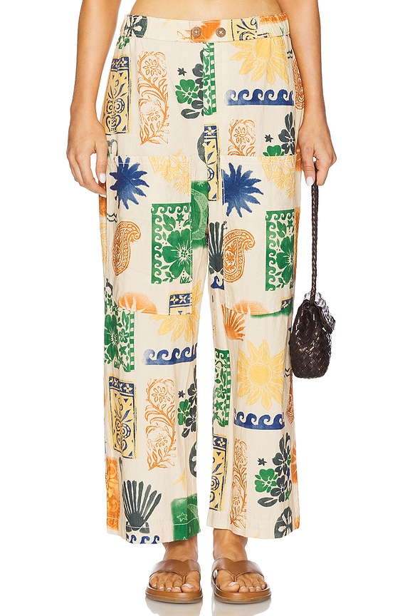 view 1 of 6 FREE PEOPLE SEASIDE 바지를 당겨 in Ivory Combo & Summer