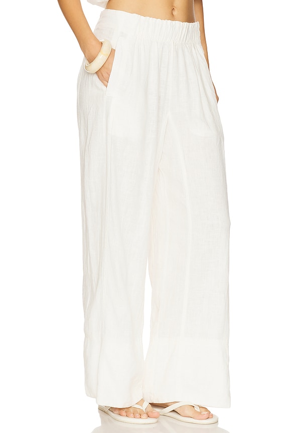 view 2 of 6 Days End Linen Pull On Pant in Clean Ivory