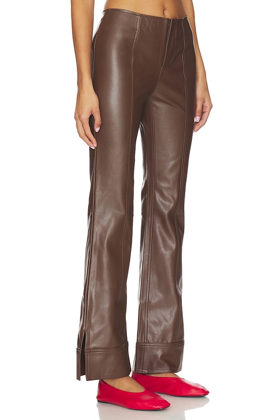 view 2 of 6 PANTALON IMITATION CUIR GLOW UP in Potting Soil