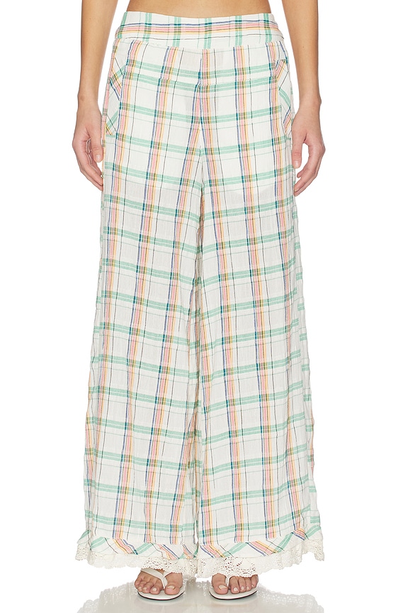 view 2 of 7 PANTALON LARGE FREE PEOPLE HOUR GLASS in Ivory Combo