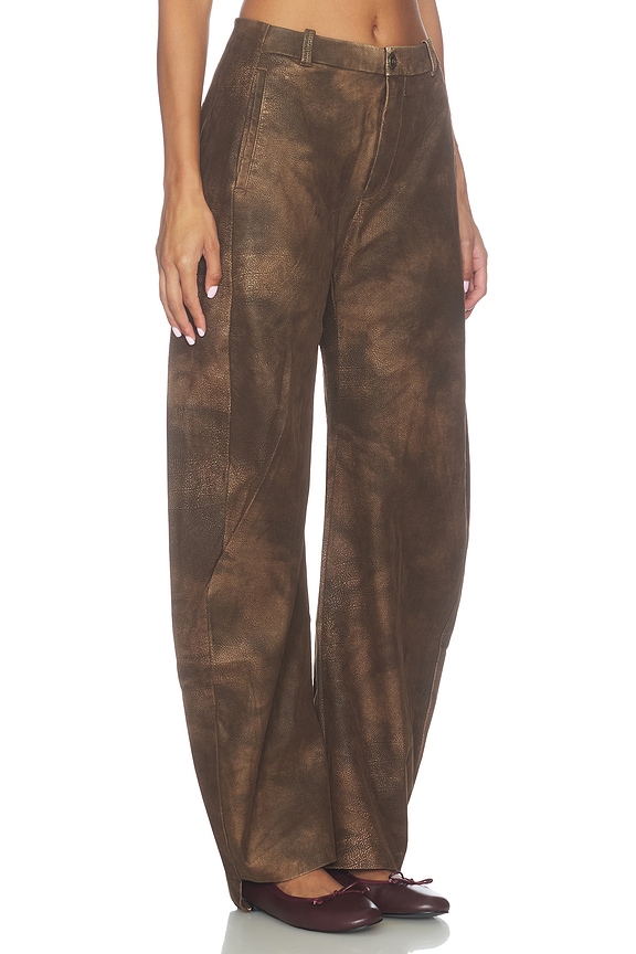 view 2 of 6 x We The Free Spotlight Faux Trouser in Chocolate Brown
