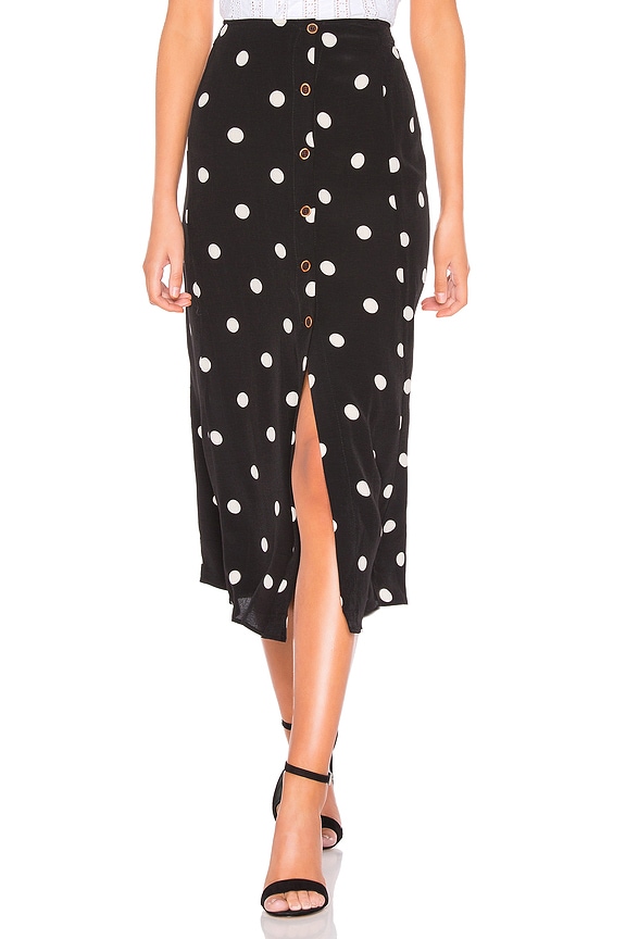 view 1 of 4 JUPE MIDI RETRO LOVE in Black & White Combo