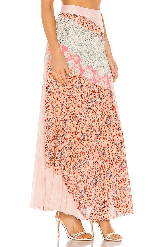 view 2 of 4 Palma Patchwork Skirt in Peach
