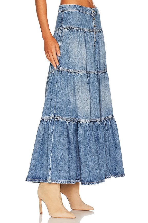 view 2 of 4 FREE PEOPLE DREAMWEAVER 스커트 in Blue Wave