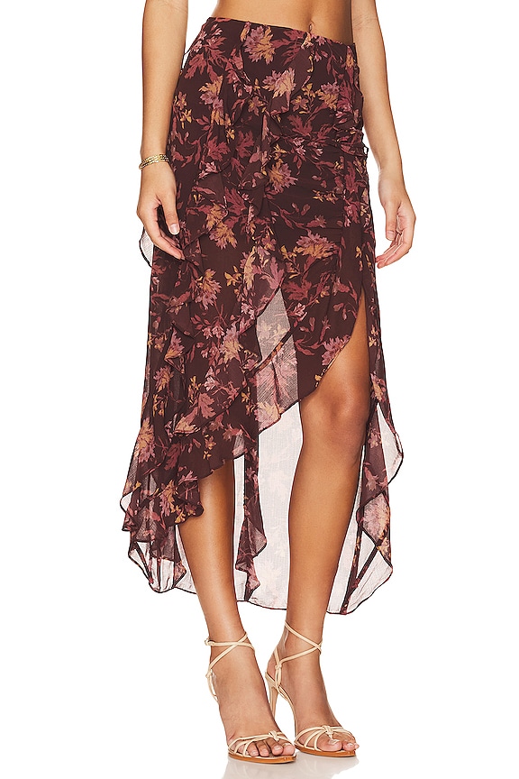 view 2 of 4 ЮБКА МАКСИ FREE PEOPLE FLOUNCE AROUND in Dark Combo