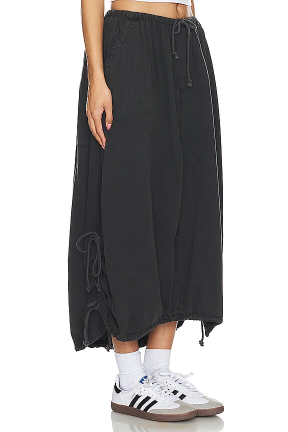 view 2 of 4 Picture Perfect Parachute Skirt in Black 2