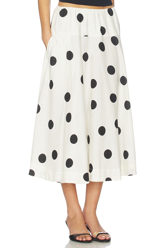 view 2 of 6 JUPE TAILLE BASSE BETTY in Clean Ivory Combo