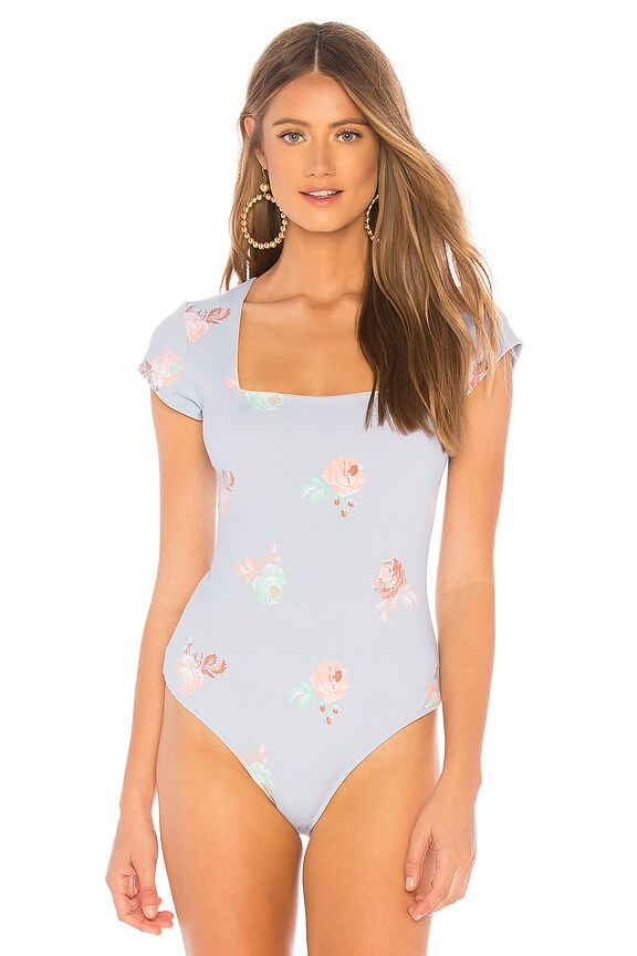 view 2 of 5 Square Eyes Bodysuit in Blue