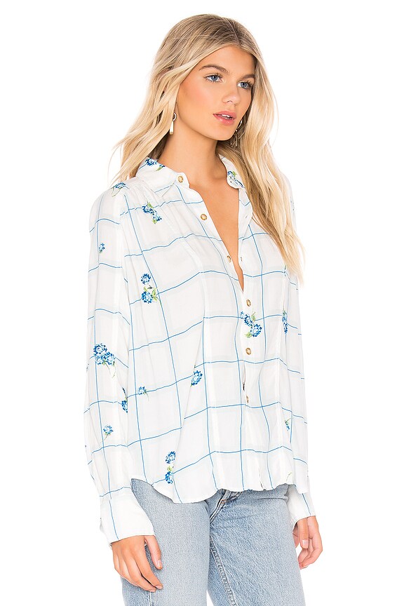 view 2 of 4 Window To My Heart Button Down in White