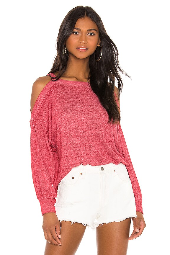 Free People Chill Out Long Sleeve Tee in Pink | REVOLVE