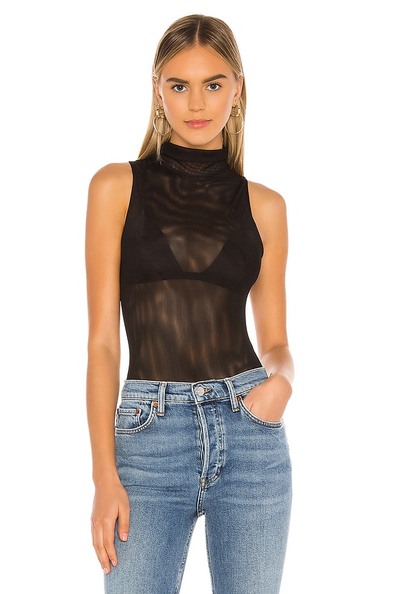 view 1 of 5 Mesh Is Best Bodysuit in Black