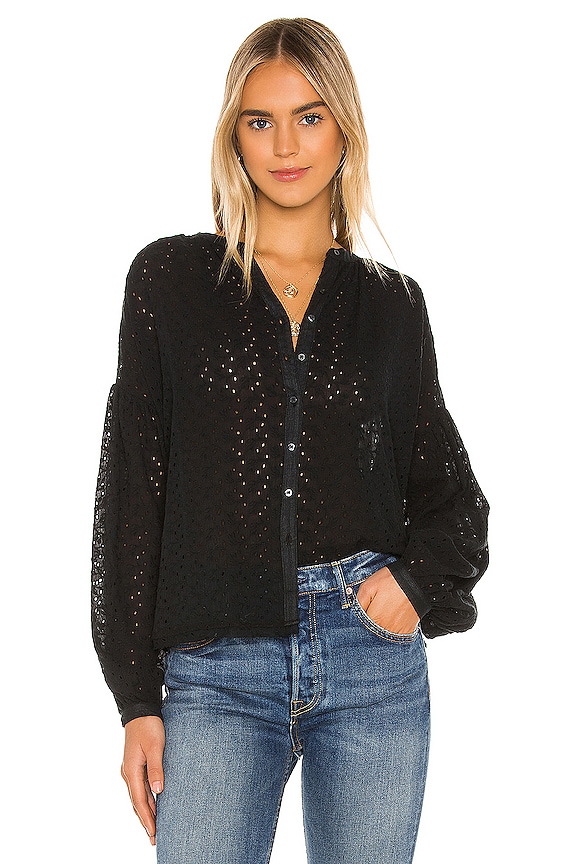 view 1 of 5 Maddison Eyelet Blouse in Black