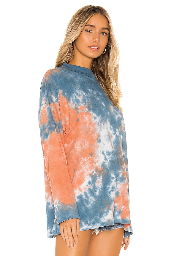 view 2 of 4 Be Free Tie Dye Tee in Blue Combo