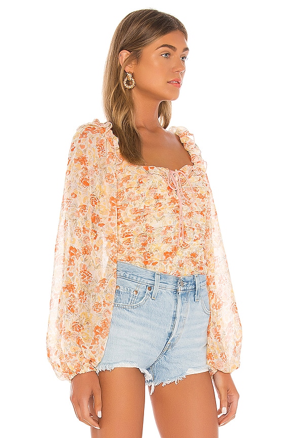 view 2 of 4 Mabel Printed Blouse in White