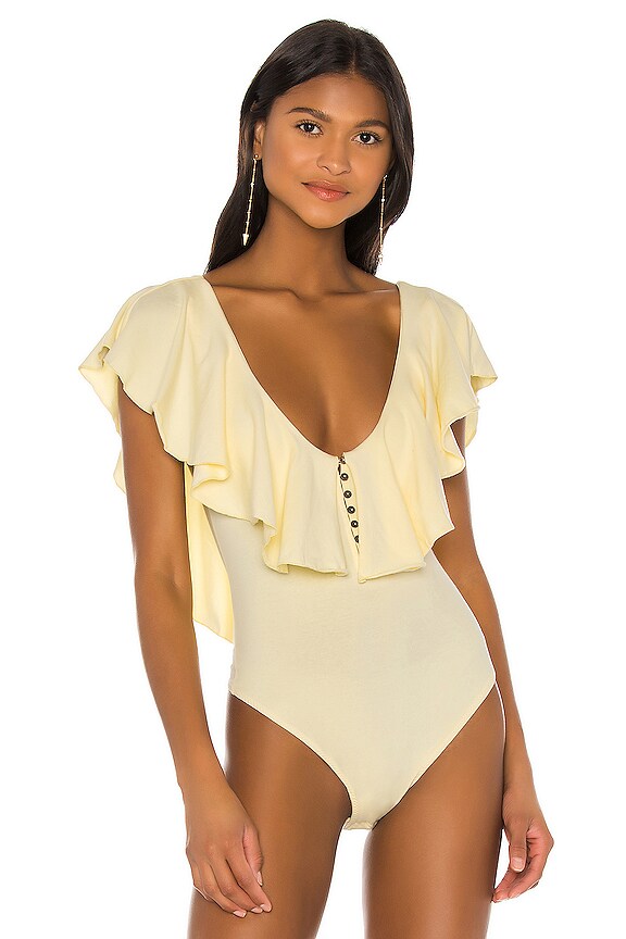 view 2 of 5 Solid Matilda Bodysuit in Light Yellow