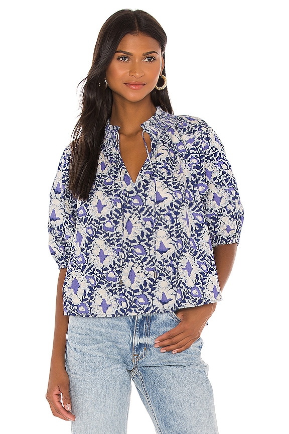 view 1 of 4 Willow Printed Blouse in Blue Combo