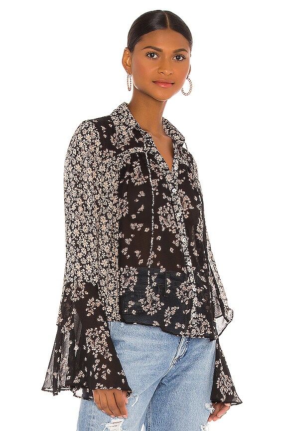 view 2 of 4 Serena Printed Blouse in Black