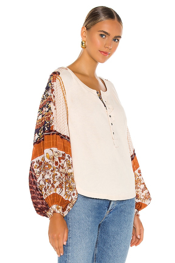 view 2 of 4 Light Magic Henley in Vanilla Creme