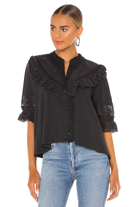 Free People Walk In The Park Top in Black | REVOLVE