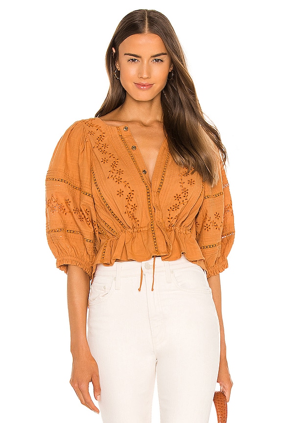 view 1 of 4 Daisy Chain Eyelet Top in Campground