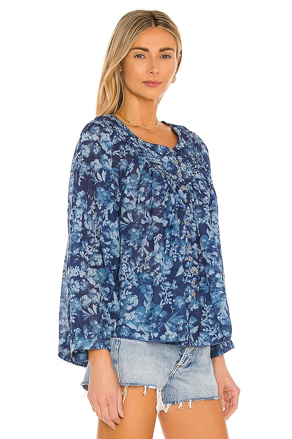 view 2 of 4 Cool Meadow Printed Top in Denim Combo