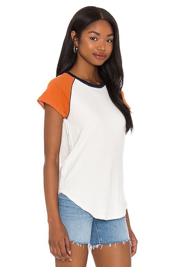 view 2 of 4 Block It Baby Tee in White Combo