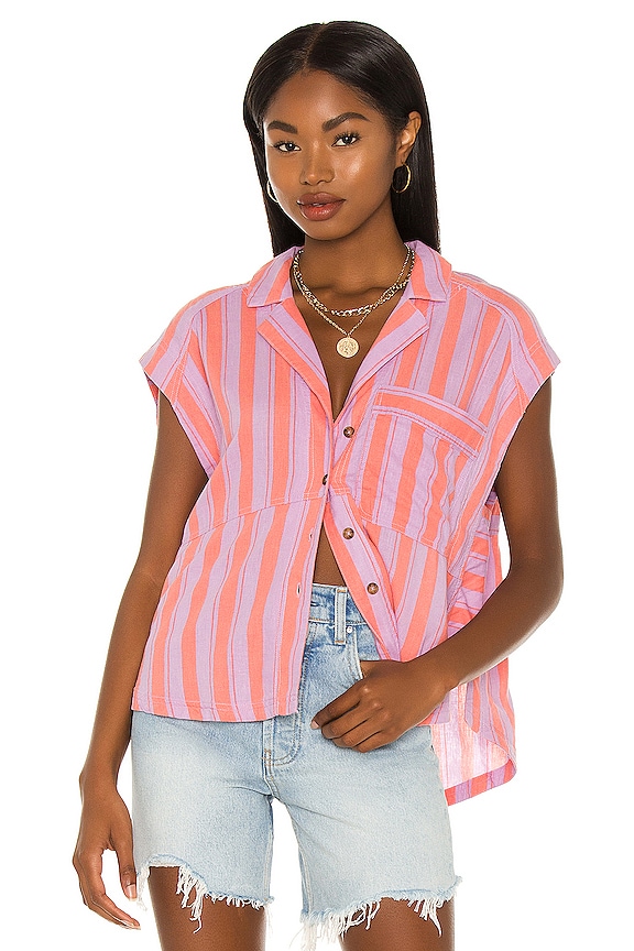 view 1 of 4 Play It Cool Stripe Top in Sorbet Combo