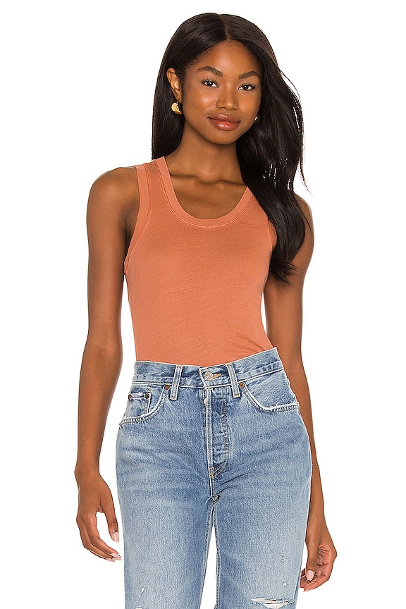 view 1 of 4 U Neck Tank in Spiced Brandy