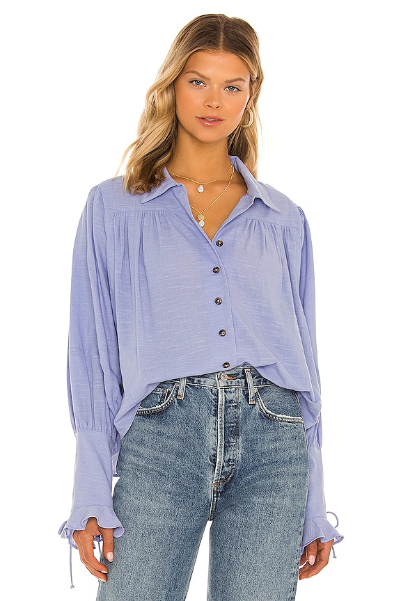 view 2 of 5 Kiss Kiss Blouse in Lupine Meadow