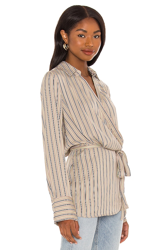 view 2 of 4 Arlo Wrap Top in Natural Combo