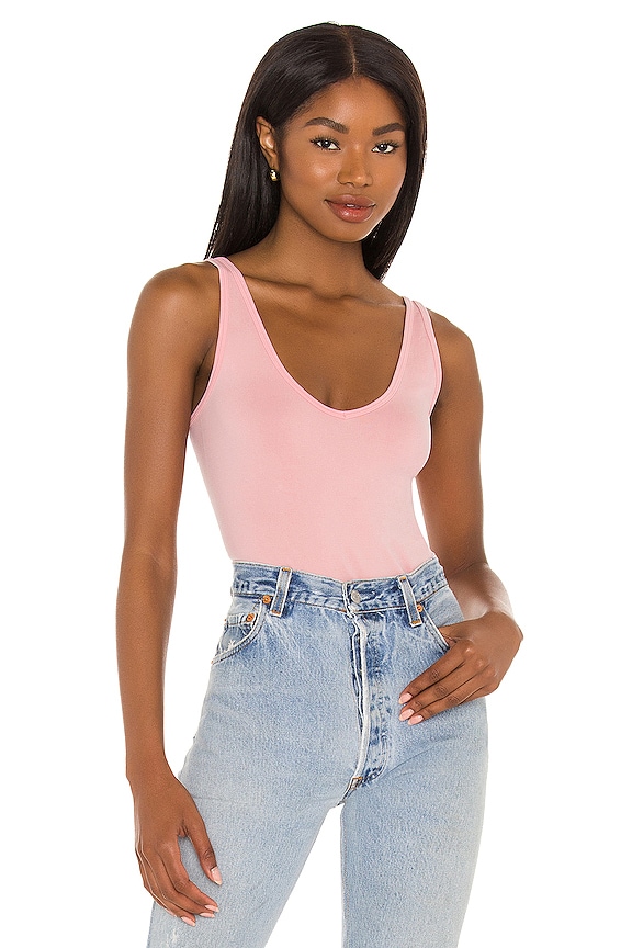 view 1 of 5 Washed Seamless Bodysuit in Washed Pink