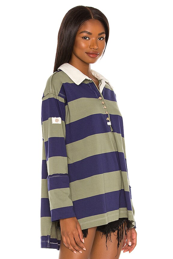 view 2 of 4 Peyton Rugby Tee in Army Navy