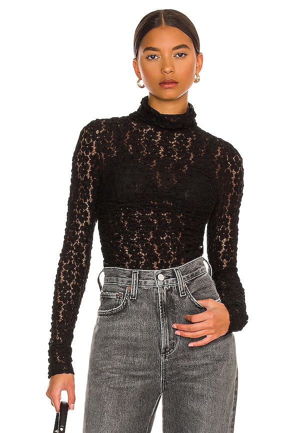 Free People Day & Night Lace Bodysuit in Black | REVOLVE