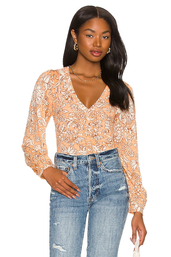 view 1 of 4 Say the Word Top in Blood Orange Combo