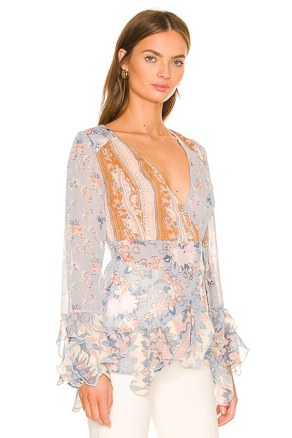 view 2 of 4 X REVOLVE Magic Hour Wrap Top in Chambray Combo