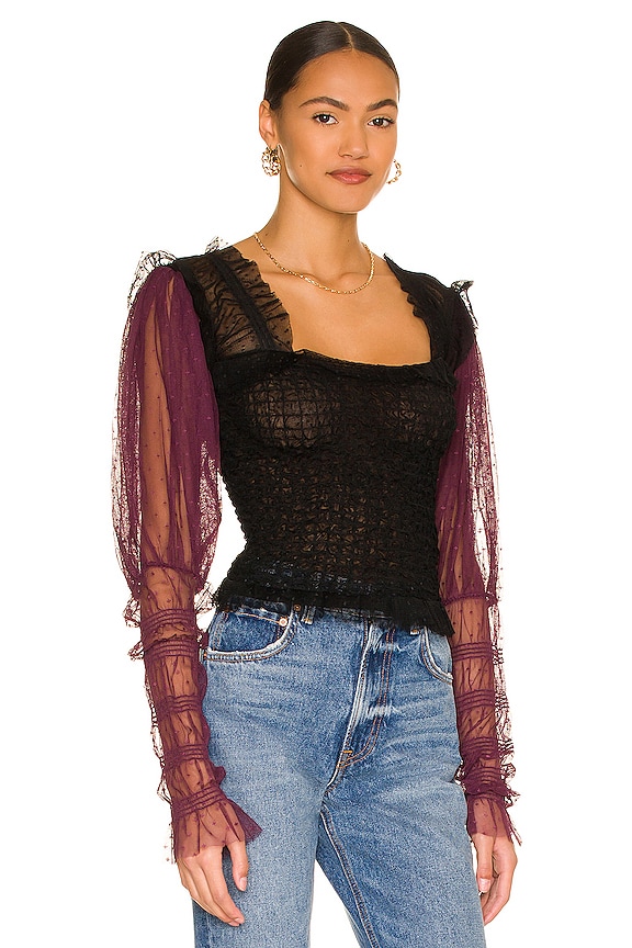view 2 of 5 X REVOLVE Nothing Sweeter Top in Plum Jam & Black