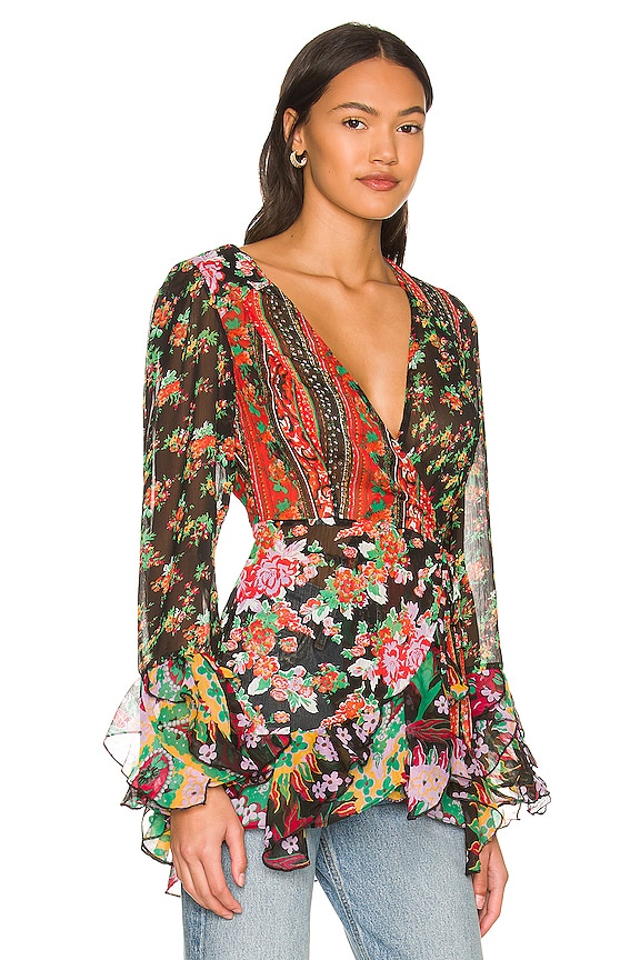 view 2 of 4 X REVOLVE Magic Hour Wrap Top in Black Combo