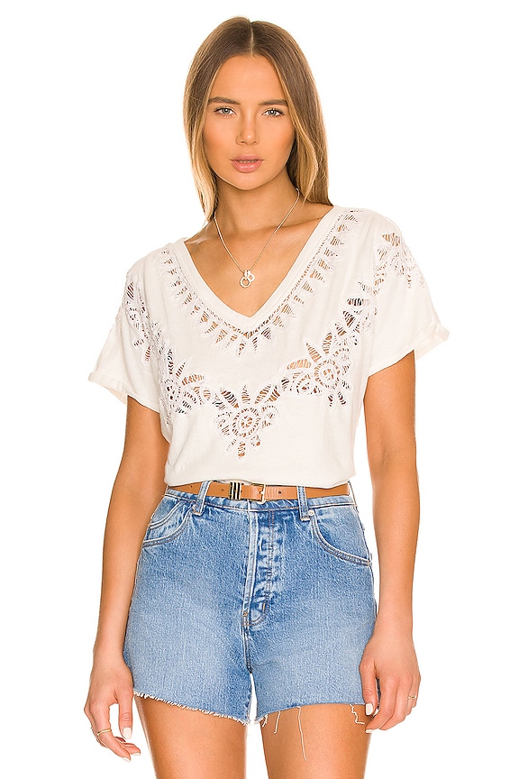 Free People Lyla Tee in White | REVOLVE