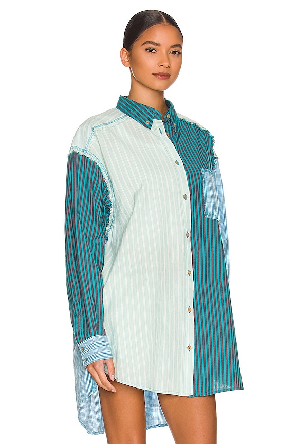 view 2 of 4 Rags To Riches Shirt in Bright Blue Combo