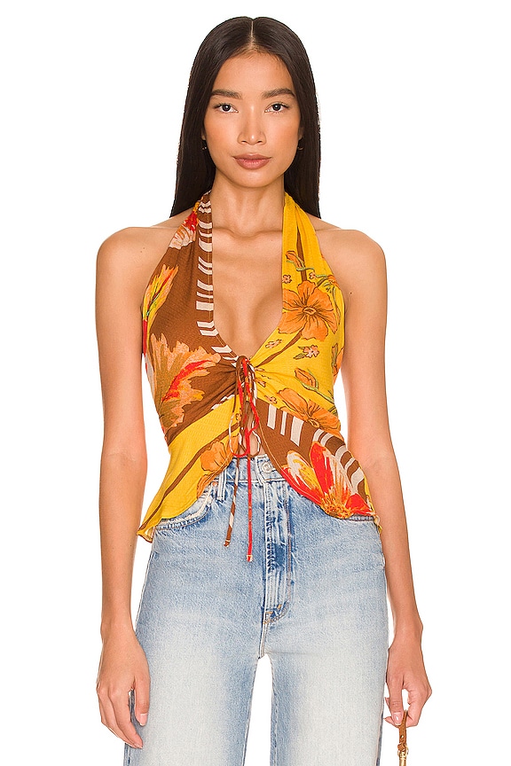 Free People Hot Tropics Tank in Mango Combo | REVOLVE