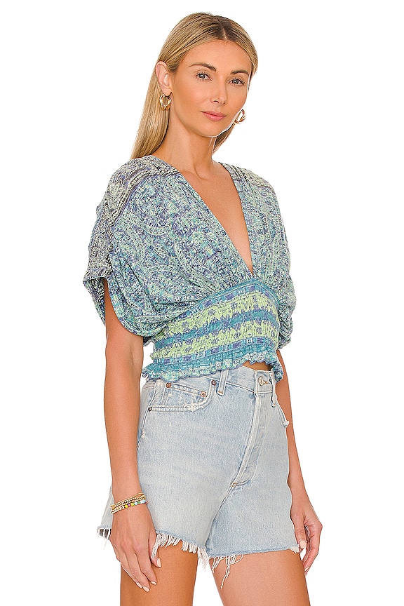 view 2 of 4 Next Vacation Top in Aqua Combo