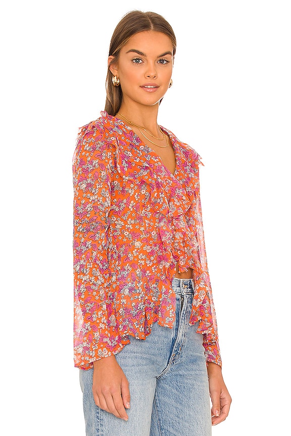 view 2 of 4 Nina Printed Top in Tulips Ditsy