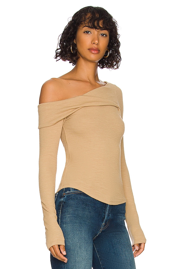 view 2 of 4 Addie Layering Top in Winter Wheat