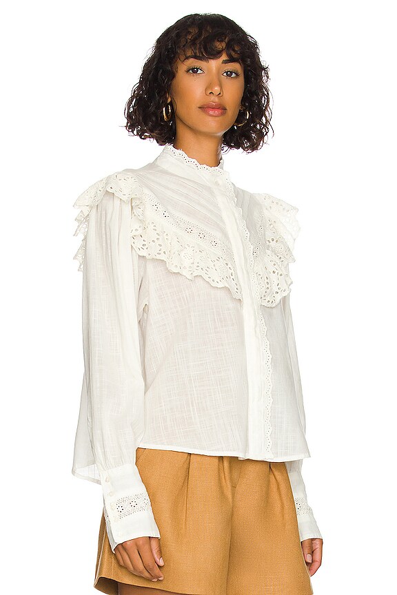 view 2 of 4 Hit The Road Blouse in White