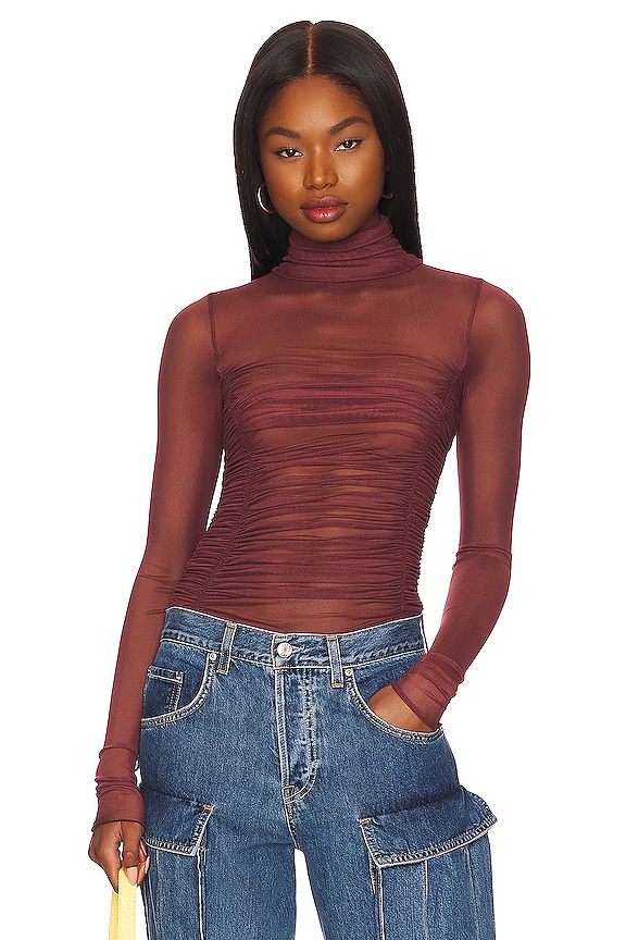 view 1 of 5 Under It All Bodysuit in Chocolate