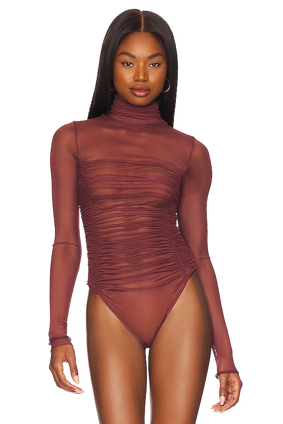 view 2 of 5 Under It All Bodysuit in Chocolate